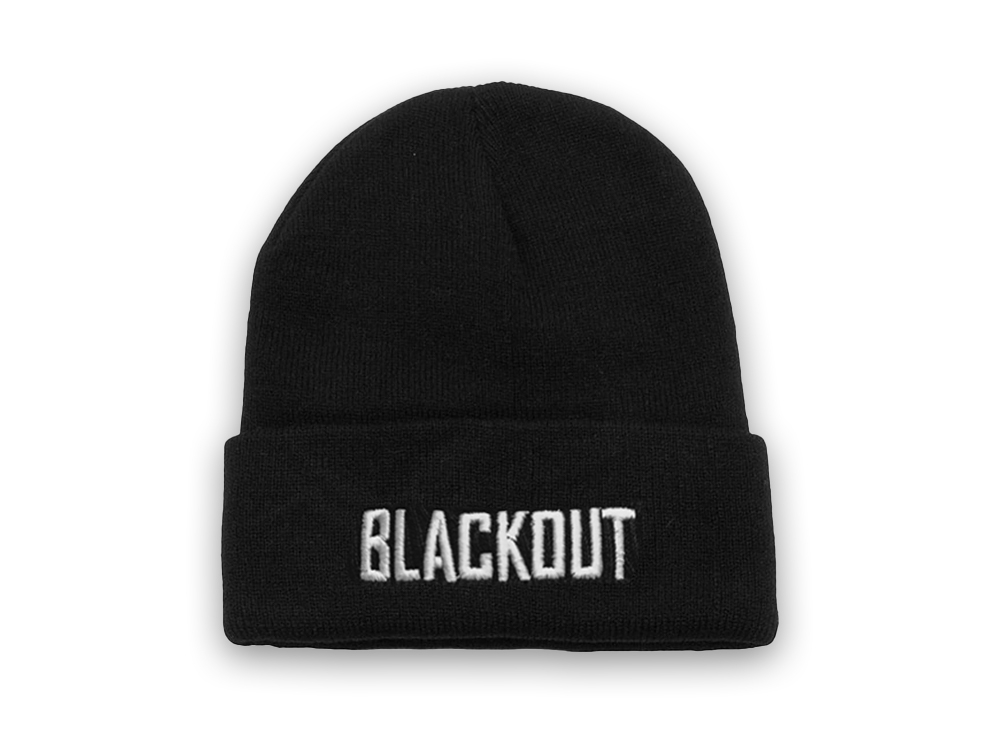 Embroidered beanie Black