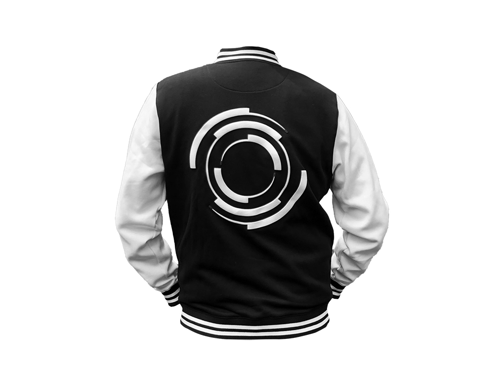 Jacket College Jacket - White Arms - White Blackout Logo Back Print