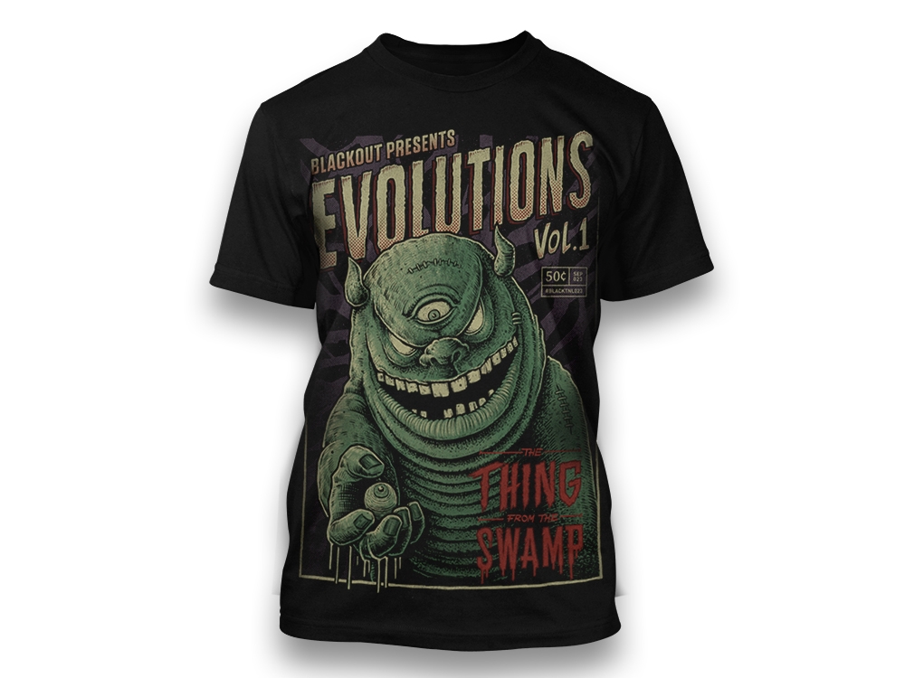 T-Shirt Black - Evolutions, Vol. 1 Print