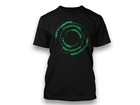 T-Shirt Black - Green Scratch Blackout Logo Print
