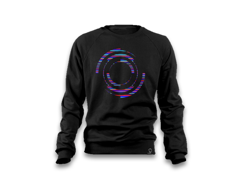 Sweater Black - Blackout RGB Logo Print